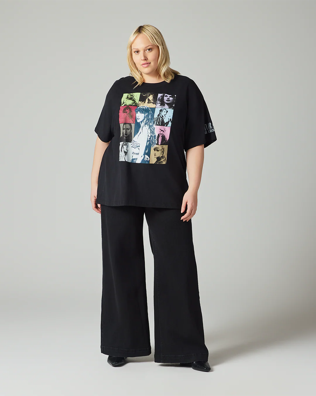 Taylor Swift | The Eras Tour Through LA Black T-Shirt - Image 5