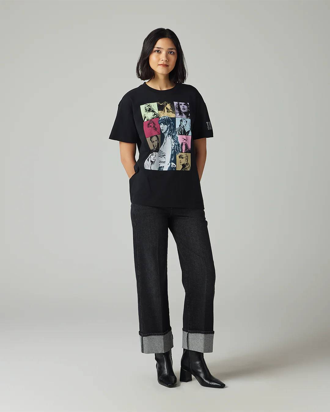Taylor Swift | The Eras Tour Through LA Black T-Shirt - Image 8