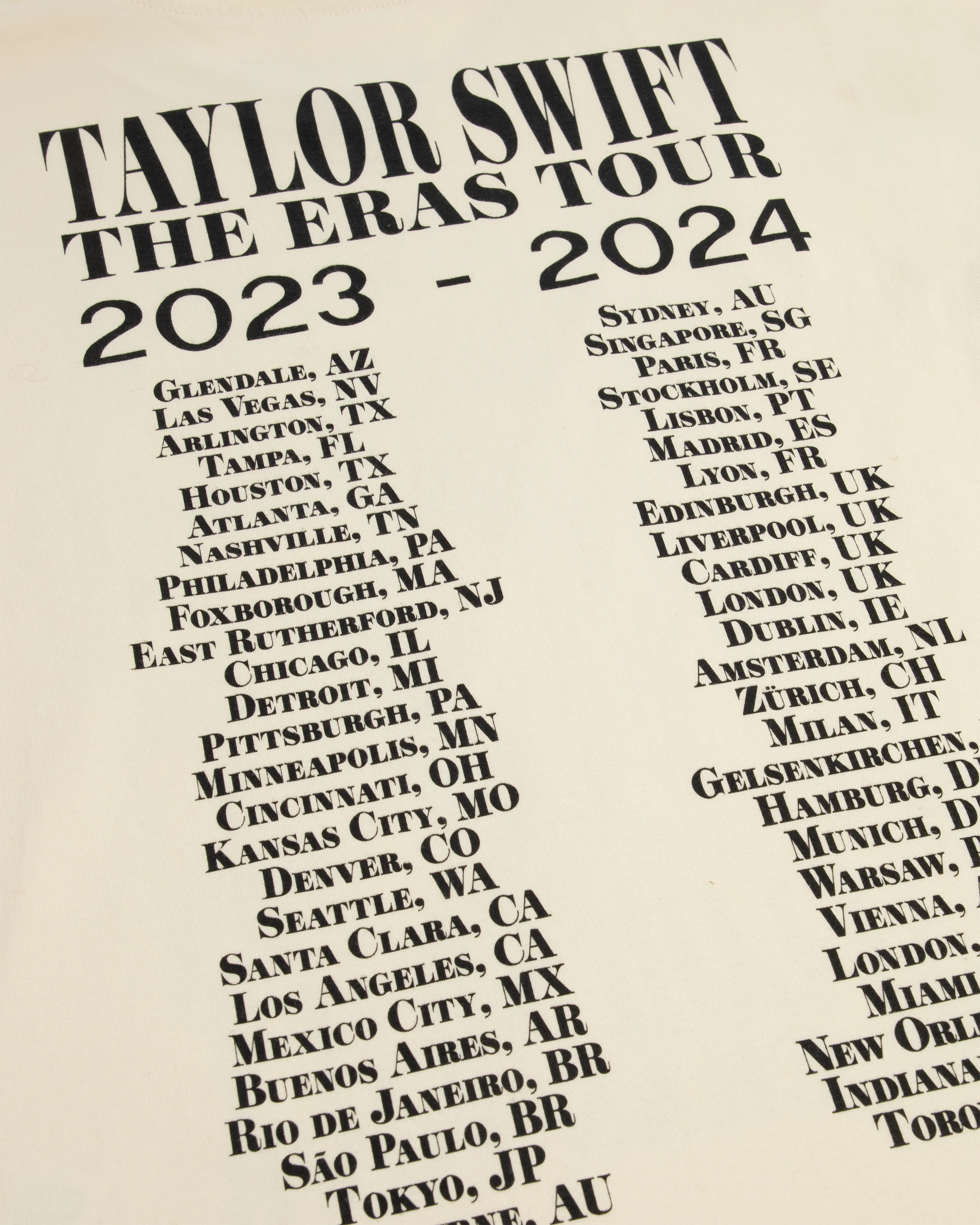 Taylor Swift | The Eras Tour Through Toronto Beige T-Shirt - Image 4