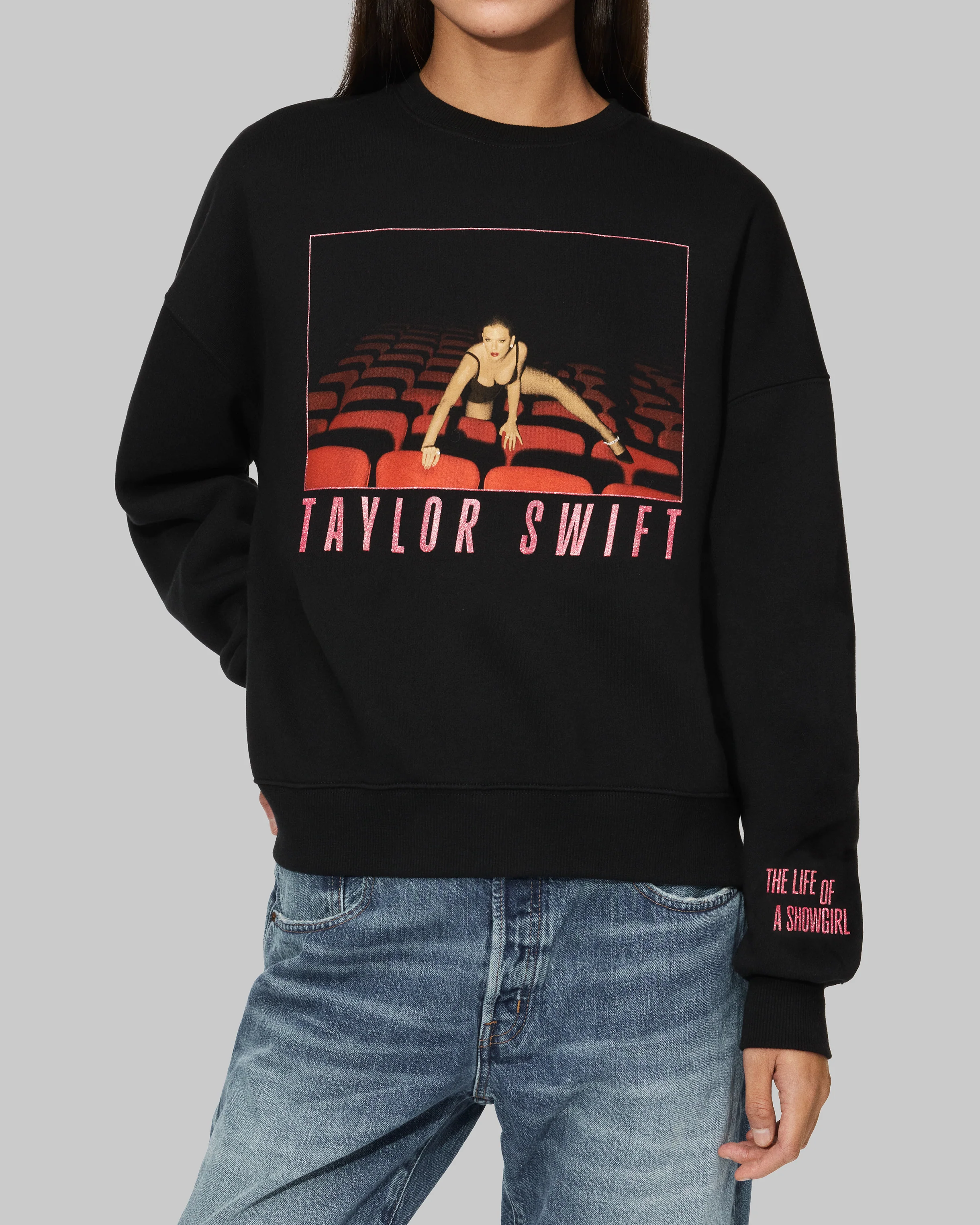 The Life of a Showgirl It's Frightening Black Crewneck Sweatshirt - Image 2