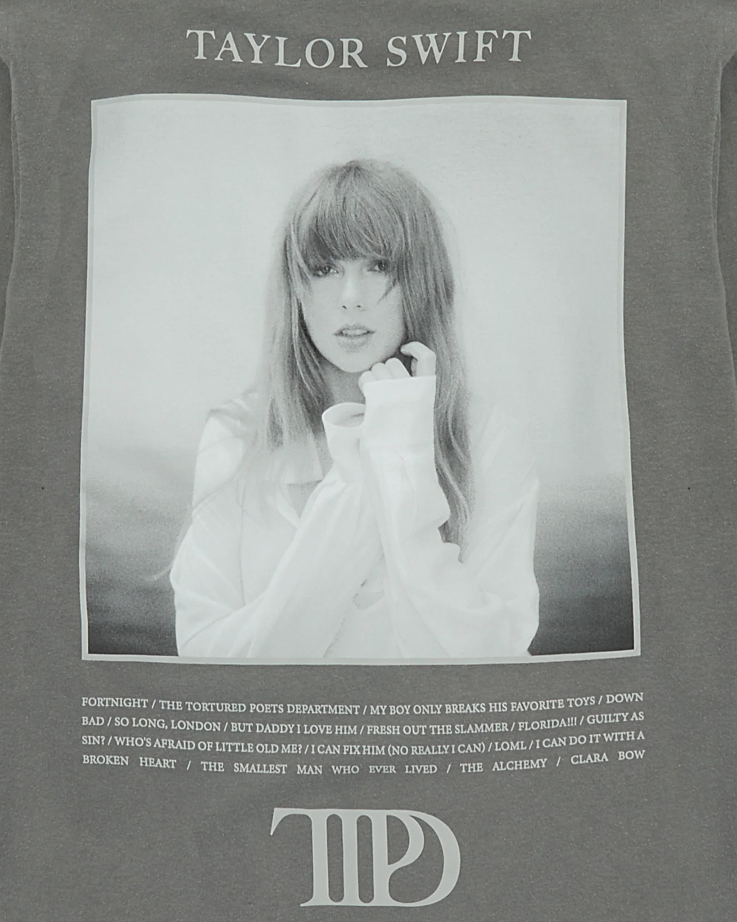 The Tortured Poets Department Gray Photo Long Sleeve T-Shirt - Image 3