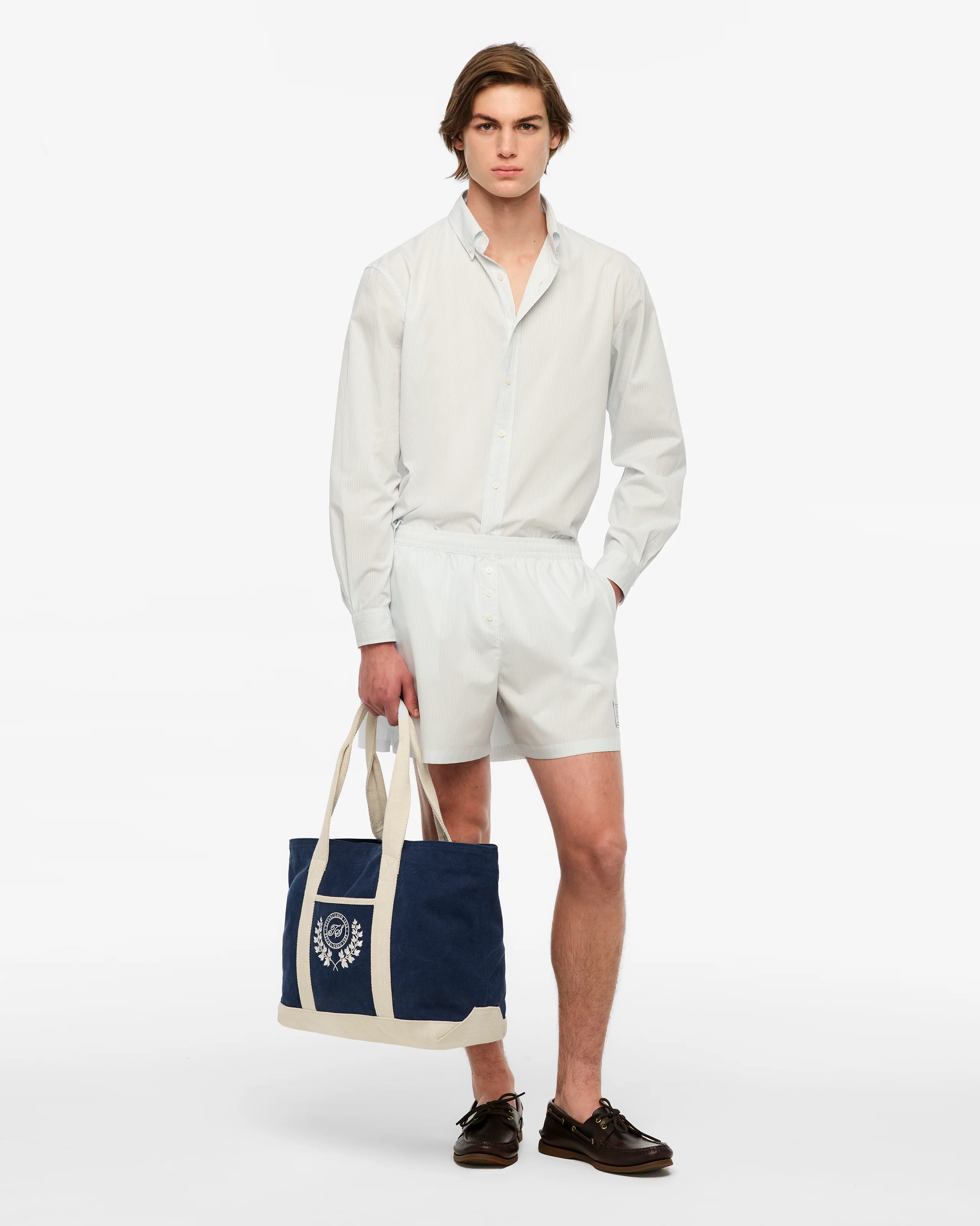 TS Crest Washed Navy Beach Bag - Image 4