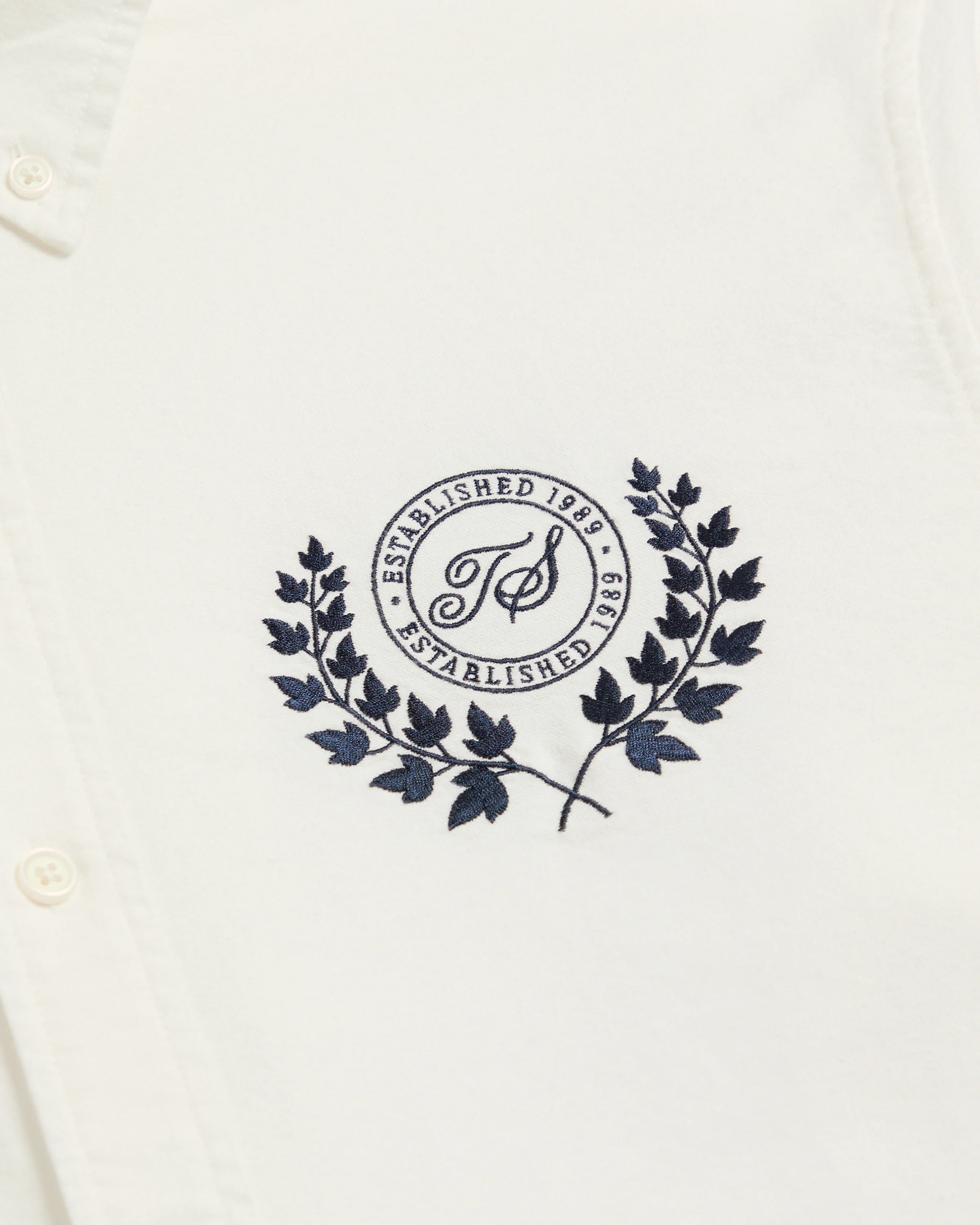 TS Crest White Oxford Shirt - Image 2